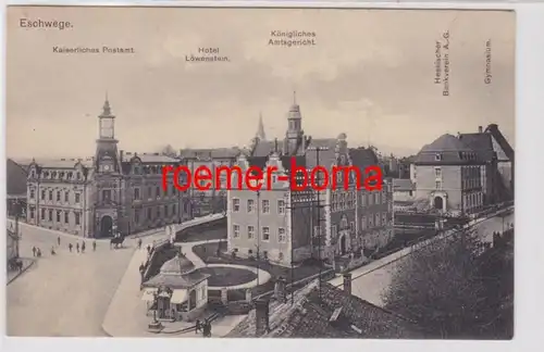 84659 Ak Eschüge Bureau de poste, Hôtel Löwenstein, Gymnasium, etc. vers 1910