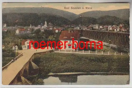 74927 Ak Bad Souden à la vue totale de Werra 1917