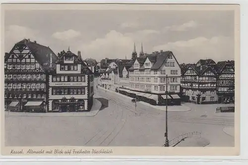 61412 Ak Kassel Altmarkt mit Blick auf Freiheiter Durchbruch um 1940