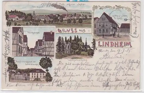 53393 Ak Lithographie Gruss aus Lindheim bei Altenstadt 1905
