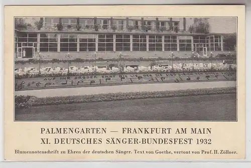 12768 Ak Frankfurt am Main XI. Deutsches S chanter-Bundesfest 1932 Palmengarten
