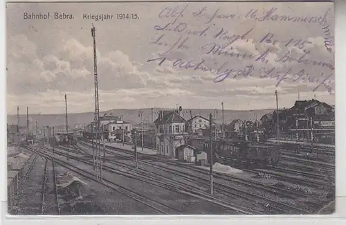 00821 Feldpost Ak Bahnhof Bebra Kriegsjahr 1914/15
