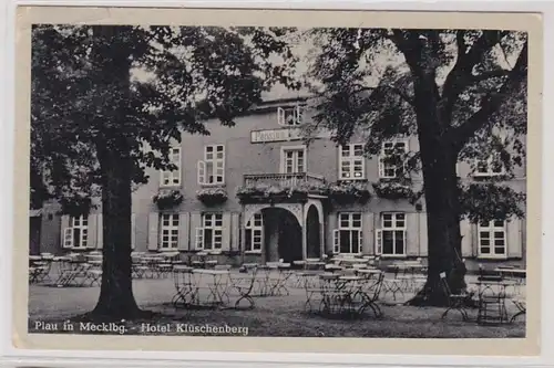 88641 Ak Plau in Mecklenburg Hotel Klüschenberg 1954