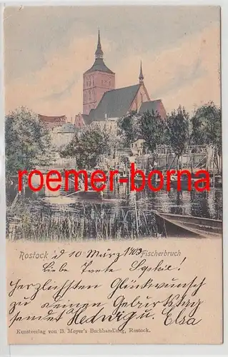 73414 Ak Rostock Fischerbruch 1903