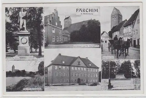 70151 Mehrbild Ak Parchim in Mecklenburg Moltkedenkmal usw. um 1930