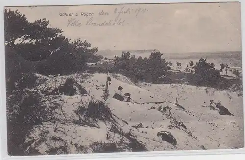 67977 Ak Gohren sur les dunes de Rügen 1910