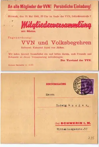 66768 Ak Schwerin VVN Assemblée des membres 1948
