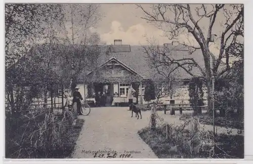 51231 AK Markgrafenheide - Forsthaus mit Gästen 29. Juli 1910