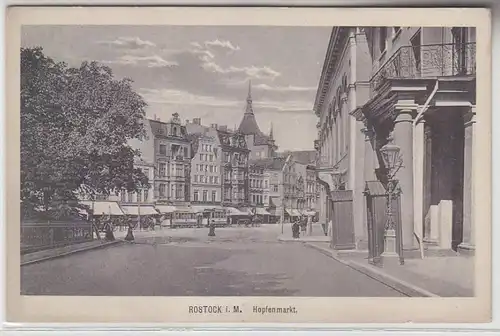 11524 Ak Roctock à M. Houblonmarkt avec tramway vers 1910