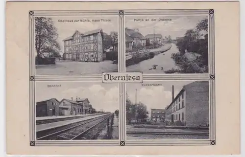 94150 Mehrbild Ak Obernjesa Gasthaus zur Mühle, Bahnhof usw. 1920