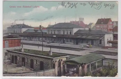 93785 Ak Salutation de la gare Vue quai enseignée 1909