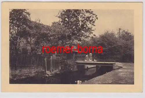 85342 Ak Wangerooge Bauernhaus Gänse auf einer Brücke über den Mühlgraben 1915
