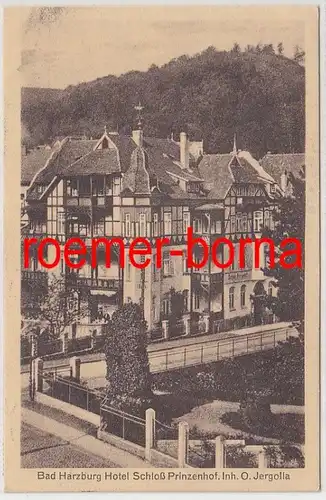 65764 Ak Bad Harzburg Hotel Schloss Princenhof 1930