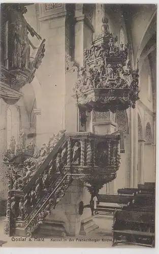 55751 Ak Goslar am Harz Kanzel in der Frankenberger Kirche 1914