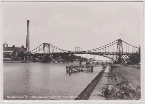 29867 Ak Nordseebad Wilhelmshaven Kaiser Wilhelm Brücke um 1940