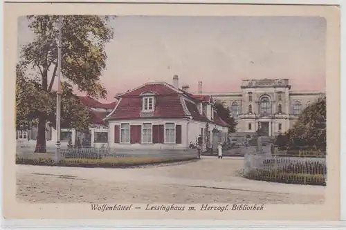 23914 Ak Wolfenbüttel Lessinghaus mit herzoglicher Bibliothek um 1910