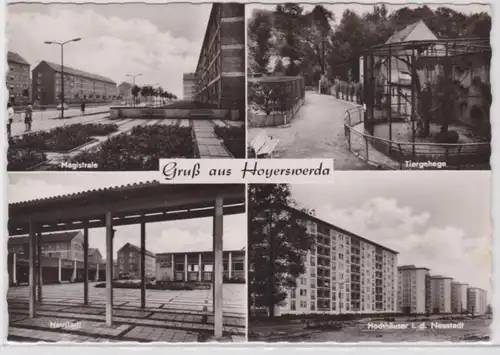 96695 Mehrbild Ak Gruß aus Hoyerswerda Magistrale, Neustadt usw. 1962