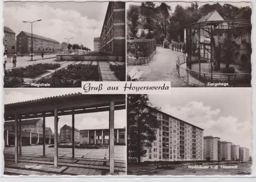96695 Salutation multi-images Ak de Hoyerswerda Magistrale, Neustadt, etc. 1962