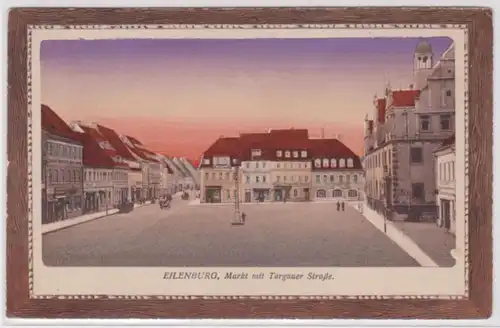 96349 Cadre Ak Eilenburg Marché avec Torgauer Strasse vers 1920