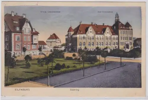 96344 Ak Eilenburg Südring mit kgl.Lehrerseminar, Real-Gymnasium 1917