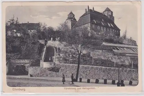 96123 Feldpost Ak Eilenburg Fürstenweg und Amtsgericht 1915
