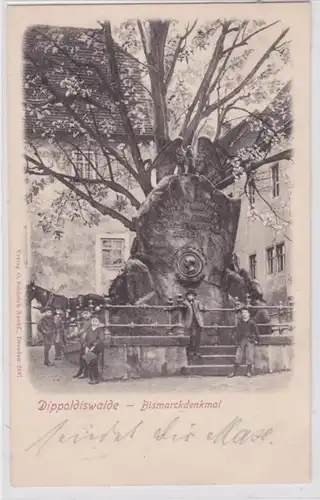 93589 Ak Dippoldiswalde mit Bismarckdenkmal 1900