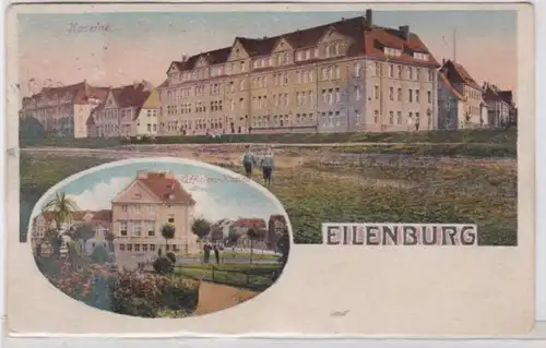 90325 Ak Eilenburg Kaserne und Offiziers-Kasino um 1910