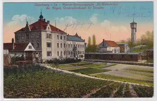 89895 Ak Zitzschewig Männer Genesungsheim 'Alt-Wettinhöhe' 1918