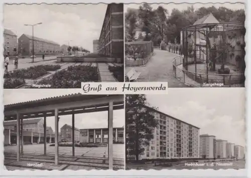 89427 Salutation multi-images Ak de Hoyerswerda Magistrale, Neustadt, etc. 1966