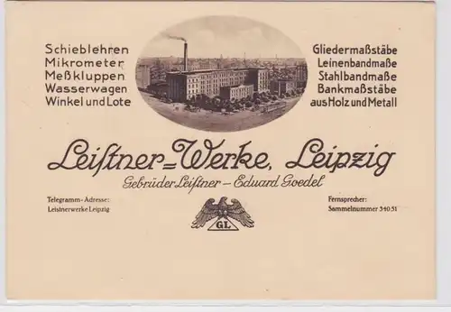88466 Reklame Ak Leipzig Leistner Werke um 1930