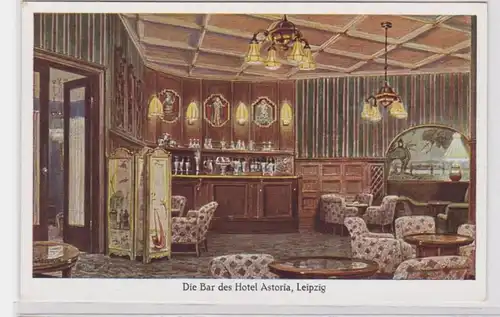 88347 Ak Leipzig Die Bar des Hotel Astoria um 1920