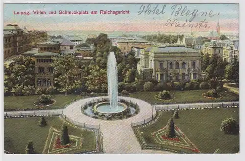 88318 AK Leipzig - Villen und Schmuckplatz am Reichsgericht 1908
