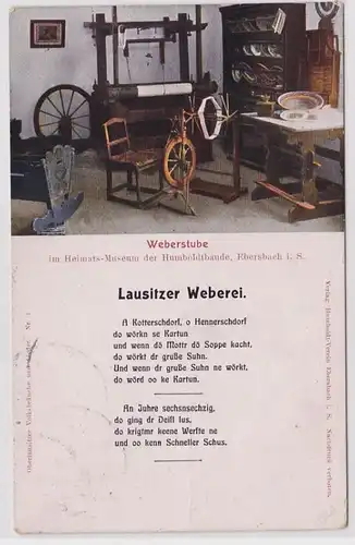 88164 AK Lausitzer Weberei in Mundart, Weberstube im Heimatmuseum Ebersbach i.S.