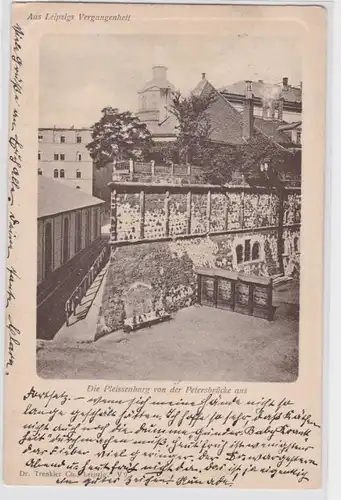 87736 AK Leipzig - Die Pleissenburg von der Petersbrücke aus 1899