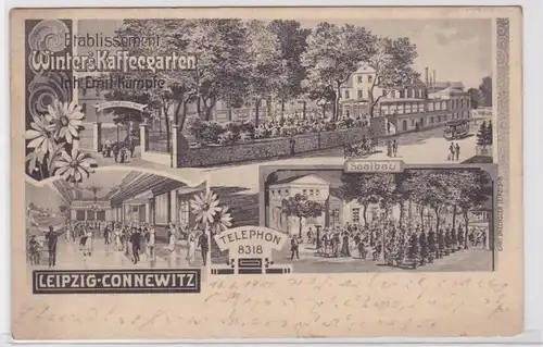 87645 Mehrbild Ak Leipzig Connewitz Winter's Kaffeegarten 1910