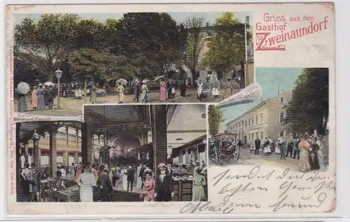 87252 Mehrbild Ak Gruss aus dem Gasthof Zweinaundorf 1903