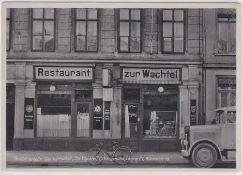 87080 Ak Leipzig Restaurant à la Cailles Blücherstrasse 19, vers 1940