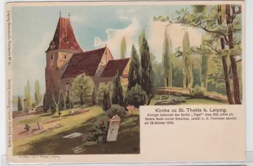 86840 AK Kirche zu St. Thekla b. Leipzig - Einziger Überrest des Dorfes Tegel
