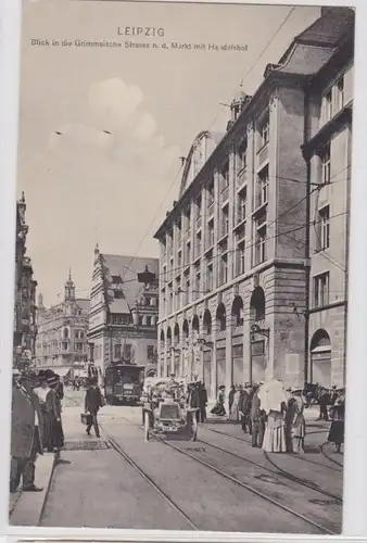 86566 AK Leipzig - Blick in die Grimmaische Strasse n. d. Markt mit Handelshof