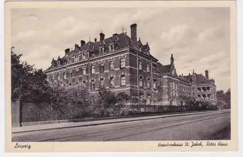 86557 Ak Leipzig Krankenhaus St.Jacob Rotes Haus 1942