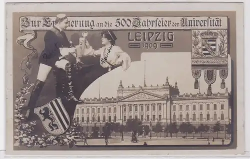 86202 Ak Pour commémorer les 500 anniversaires de l'Université de Leipzig 1909