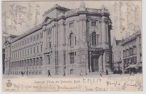 85973 Ak Leipziger Filiale der Deutschen Bank 1904