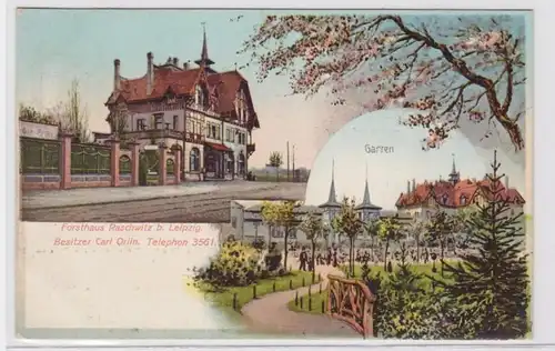 85840 Ak Lithographie Forsthaus Raschwitz bei Leipzig 1902