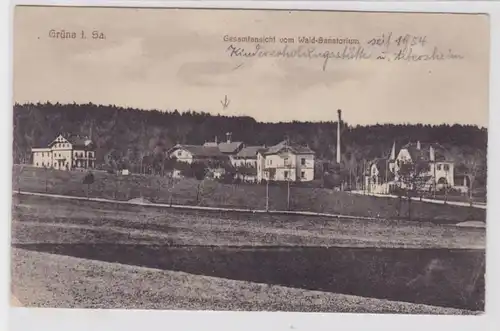 85761 AK Grüna i. Sa. - Gesamtansicht vom Wald-Sanatorium um 1930