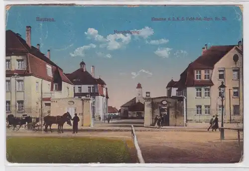 81460 AK Bautzen - Kaserne d. 2. K. S. Feld-Art.-Rgts. No. 28 -Haupteingang 1920