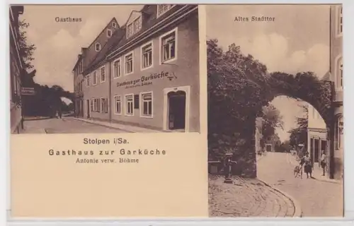 77033 Mehrbild Ak Stolpen in Sachsen Gasthaus zur Garküche um 1930