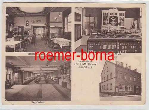 74983 Ak Restaurant u. Café Kaiser Konditorei Markneukirchen Sa. um 1920
