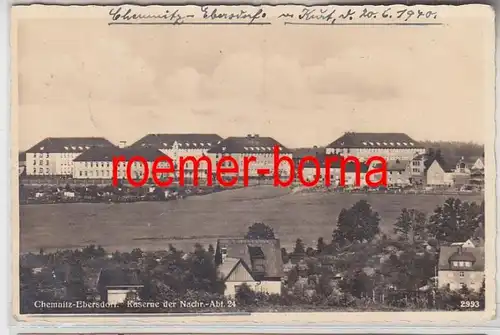 74752 Feldpost Ak Chemnitz Ebersdorf Kaserne der Nachrichten Abteilung 24, 1940