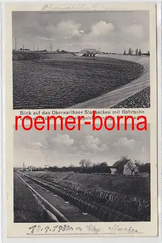 74576 Mehrbild Ak Oberwarthaer Staubecken Großspeicheranlage für Dresden 1932