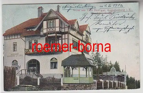 74543 Ak Gruß aus Café Seeliger Augustusburg im Erzgebirge 1911